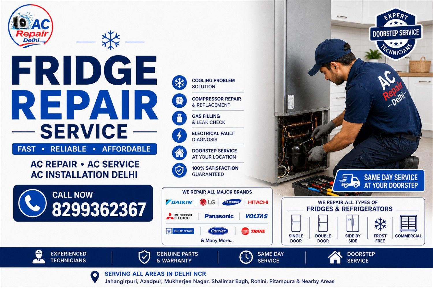Best Fridge Repair Service in Jahangirpuri, Near By Area Delhi | Refrigerator Repair Near Me